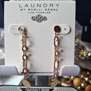 Laundry by Shelli Segal Gold Chain Earrings